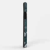 Blauw en witte bloemen, roestvrij Case-Mate iPhone case (Achterkant/rechts)