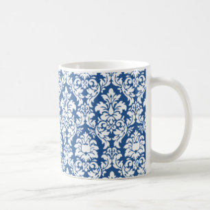 Blauw- en witte Damask Koffiemok