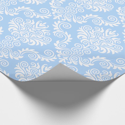 Blauw en witte Damask | Papier voor onmiddellijke (Hoek)