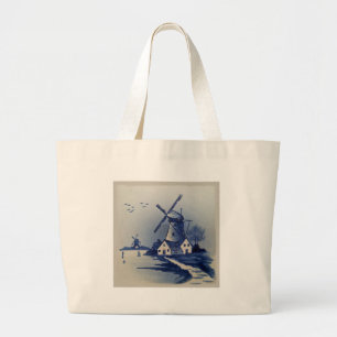  Blauw en Witte Delft Grote Tote Bag