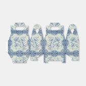 Blauw- en witte Floral Victoriaans Majolica Antiek Bedankdoosjes (Uitgevouwen)