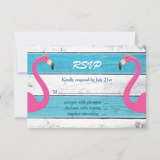 Blauw- en witte gevechtsband RSVP Kaartje (Voorkant)
