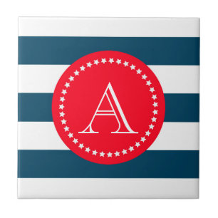 Blauw- en witte-jachtpatroon tegeltje