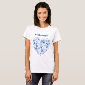 Blauw en witte kerst t-shirt (Voorkant volledig)