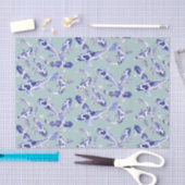 Blauw en witte koi tissuepapier (Craft)