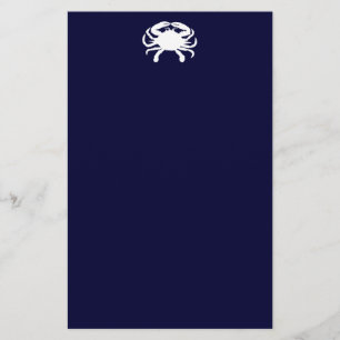 Blauw en Witte Krab Vorm Briefpapier