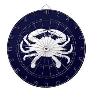 Blauw en Witte Krab Vorm Dartbord