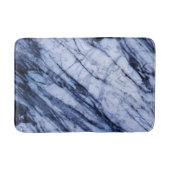 Blauw- en witte marmer Moderne afbeelding Badmat (Voorkant)