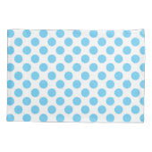 Blauw- en witte poka-puntpatroon kussensloop (Achterkant)