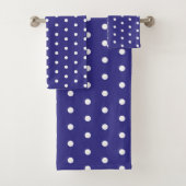 Blauw- en witte poka-vlek bad handdoek (Insitu)