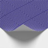 Blauw- en witte poka-vlek cadeaupapier (Hoek)