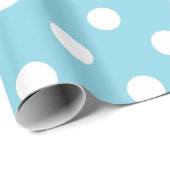 Blauw- en witte poka-vlek cadeaupapier (Rol Hoek)