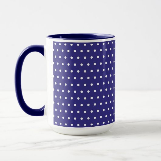 Blauw- en witte poka-vlek mok (Links)