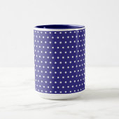 Blauw- en witte poka-vlek mok (Midden)
