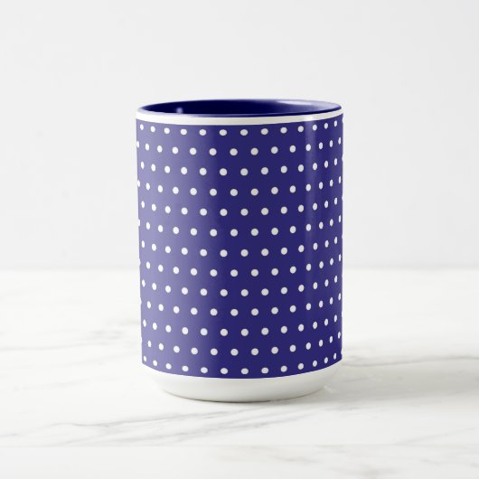 Blauw- en witte poka-vlek mok (Midden)
