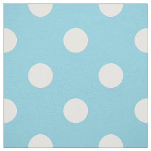 Blauw- en witte poka-vlek stof