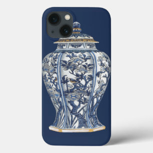 Blauw- en witte porseleinen Vase door Vision Studi iPhone 13 Hoesje