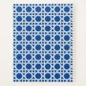 Blauw- en witte riet | Rattan | Monogram Planner (Achterkant)