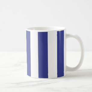 Blauw en witte strepen koffiemok