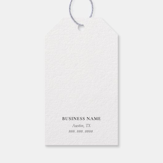 Blauw en witte urn Dank je Label Cadeaulabel (Achterkant)