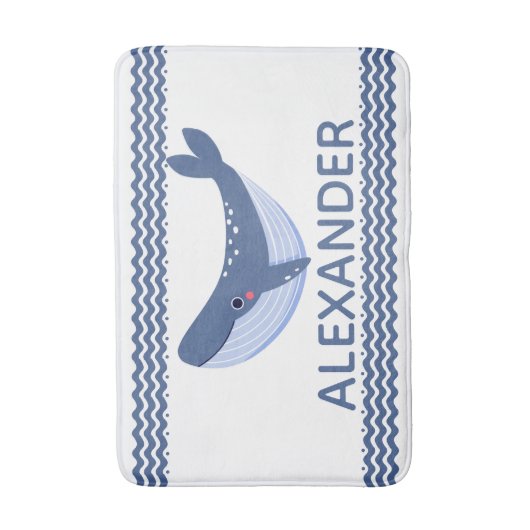 Blauw en witte vacht badmat (Voorkant Verticaal)