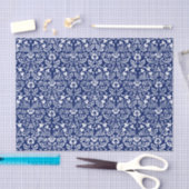 BLAUW EN WITTE William Morris ONTWERPweefselpapier Tissuepapier (Craft)