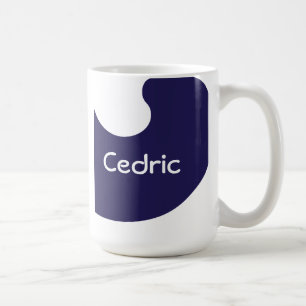Blauw en witte zwijn koffiemok
