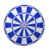 Blauw- en wittekaart dartbord (Voorkant)