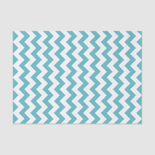 Blauw- en wittekaart voor Chevron Pattern Tissuepapier (Voorkant)