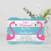 Blauw- en wittekende feestdag uitnodigen kaart (Staand voorkant)