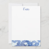 Blauw- en witteknopwerk kaart (Voorkant)