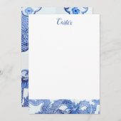 Blauw- en witteknopwerk kaart (Voorkant / Achterkant)