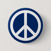 Blauw- en witvrede ronde button 5,7 cm (Voorkant)