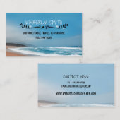 Blauw en Zandstrand Whimsical Visitekaartje (Voorkant / Achterkant)