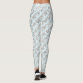 Blauw en zilver Geometric ZigZag Leggings (Achterkant)