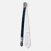 Blauw en zilver Grunge Metal/Stone Design Stropdas (Achterkant)