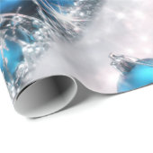 Blauw en zilver kerstpapier cadeaupapier (Rol Hoek)