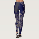 Blauw en zilver leggings (Achterkant)