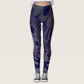 Blauw en zilver leggings (Voorkant)
