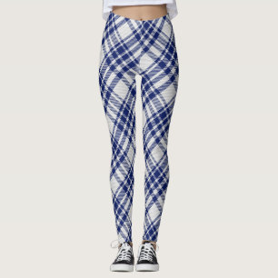 Blauw en zilver Royal Stewart tartan patroon Leggings