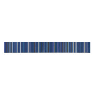 Blauw en zilver Stripe 3-inch breedkorrelig lint