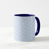 blauw en zilver Tiara Mok (Voorkant rechts)