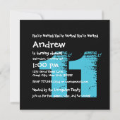 BLAUW EN ZWART 11e Verjaardagsfeest 11 Jaar Oud V0 Kaart (Achterkant)