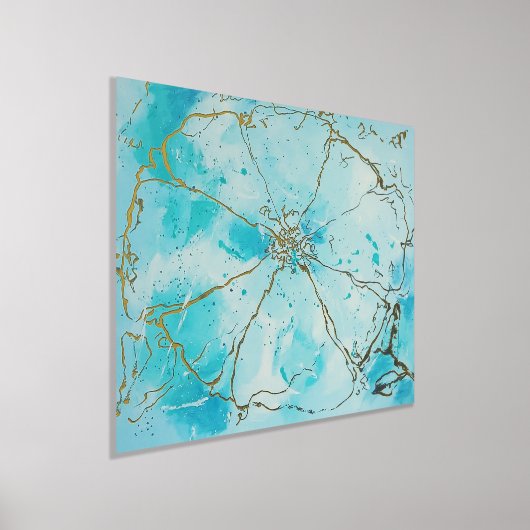 Blauw en zwart Abstract ventilator Folie Afdrukken (Laagn)