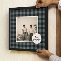 Blauw en zwart, beste opa-cadeau met foto