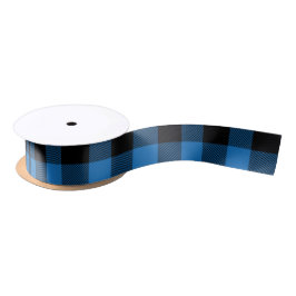 Blauw en zwart Buffel Plaid Patterned Lint