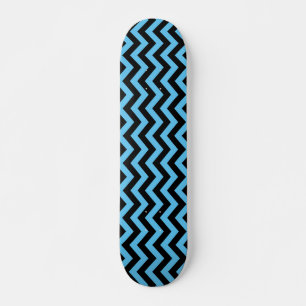Blauw en zwart Chevron Pattern Skateboard