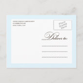 BLAUW EN ZWART FLATWARE | REPETITIEDINER UITNODIGE UITNODIGING BRIEFKAART (Achterkant)