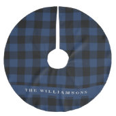  blauw en zwart gebundeld kerstboom rok (Voorkant)