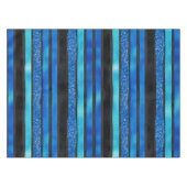 Blauw en zwart gestreept tafelkleed (Voorkant (Horizontaal))